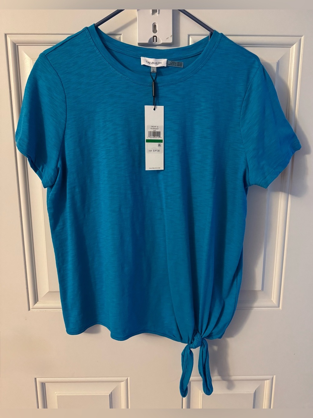 Calvin Klein Side-Tie Short-Sleeve T-Shirt NWT size L